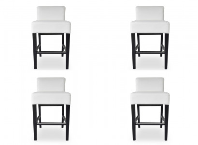 4x Bar Stool Bar Stool Counter Table Chair Set Chairs Upholstered Seat Set